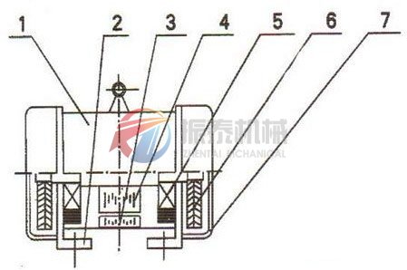 臥式振動電機結(jié)構(gòu)示意圖